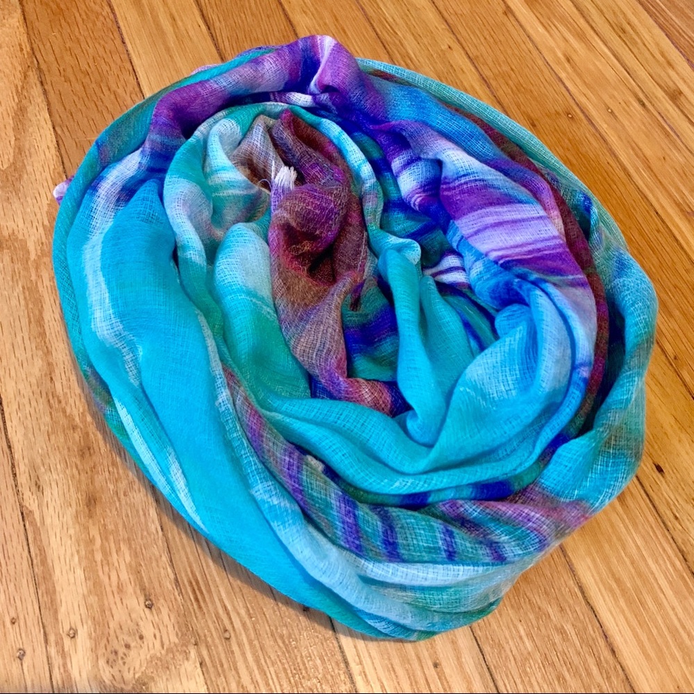 Watercolor scarf NWT